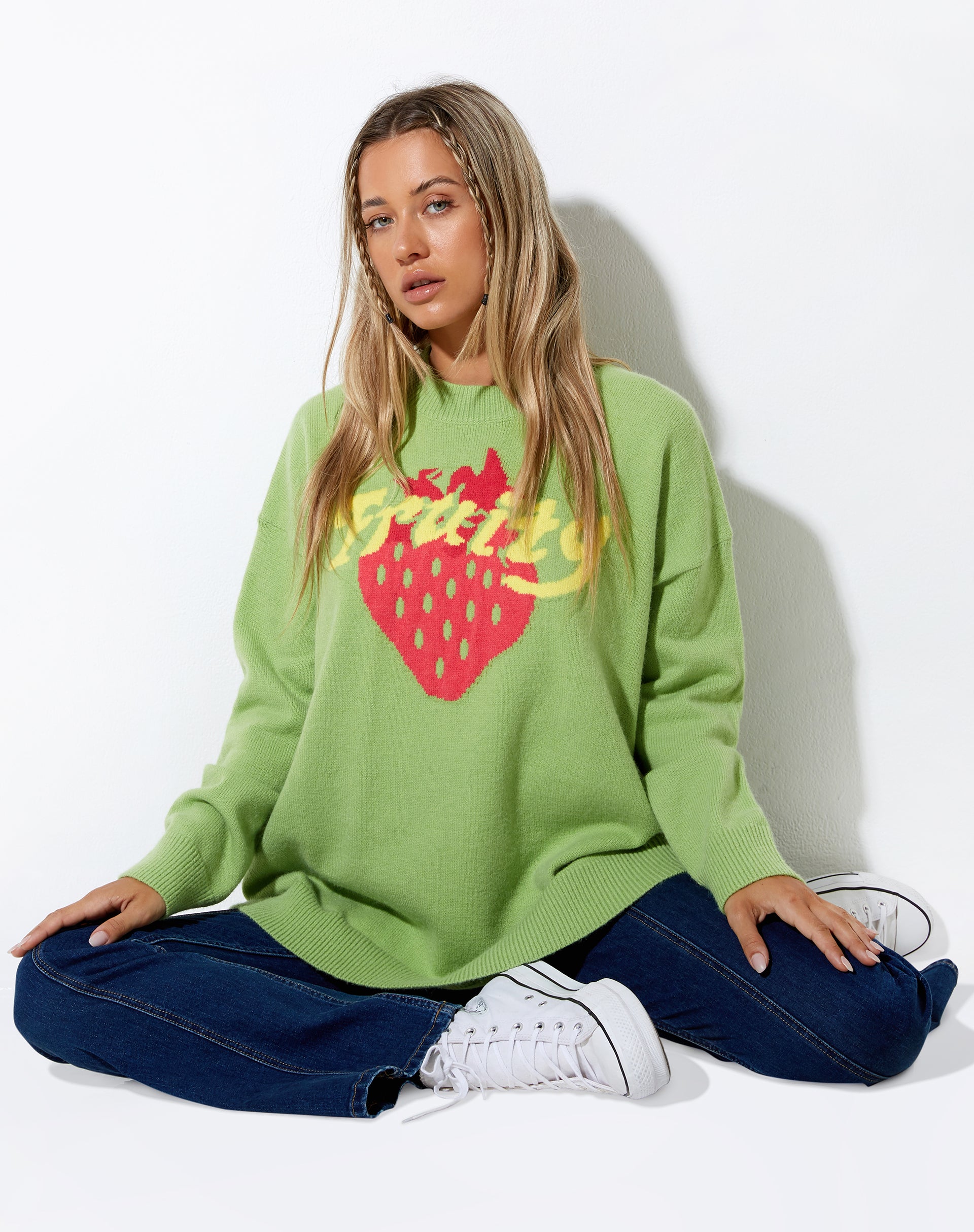 IMAGEN DEL JUMper Lulees en color lima afrutado