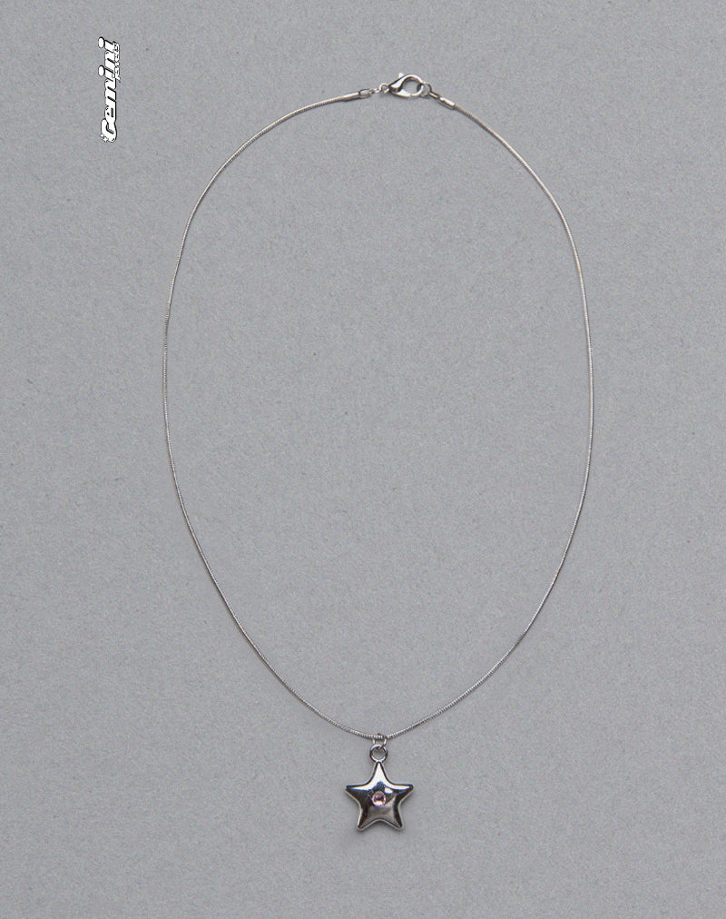 Collar Luna Estrella Rosa
