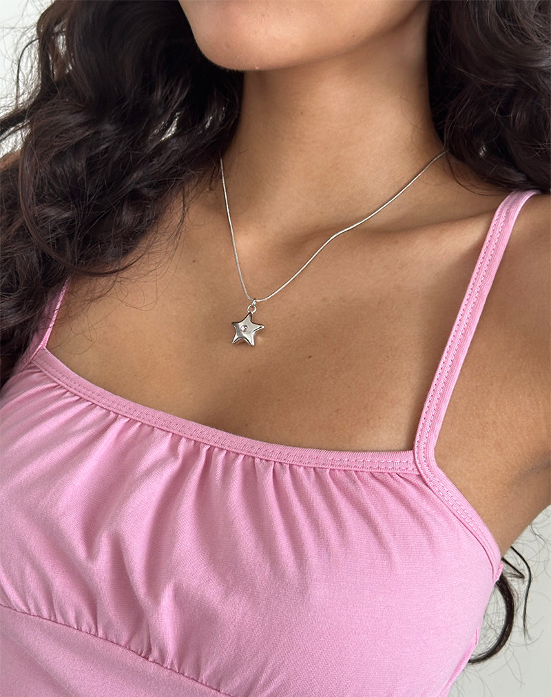 Collar Luna Estrella Rosa