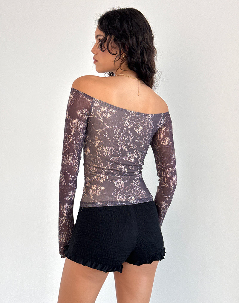 Imagen de Lutana Top en Batik Botánico Marrón