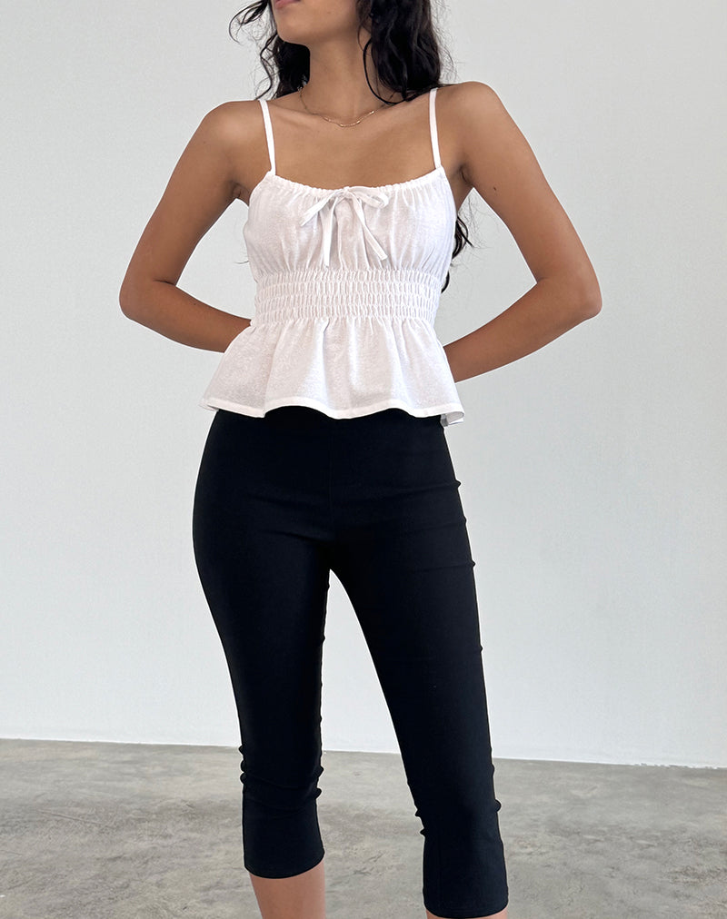 Camiseta de tirantes Lyncia en blanco roto