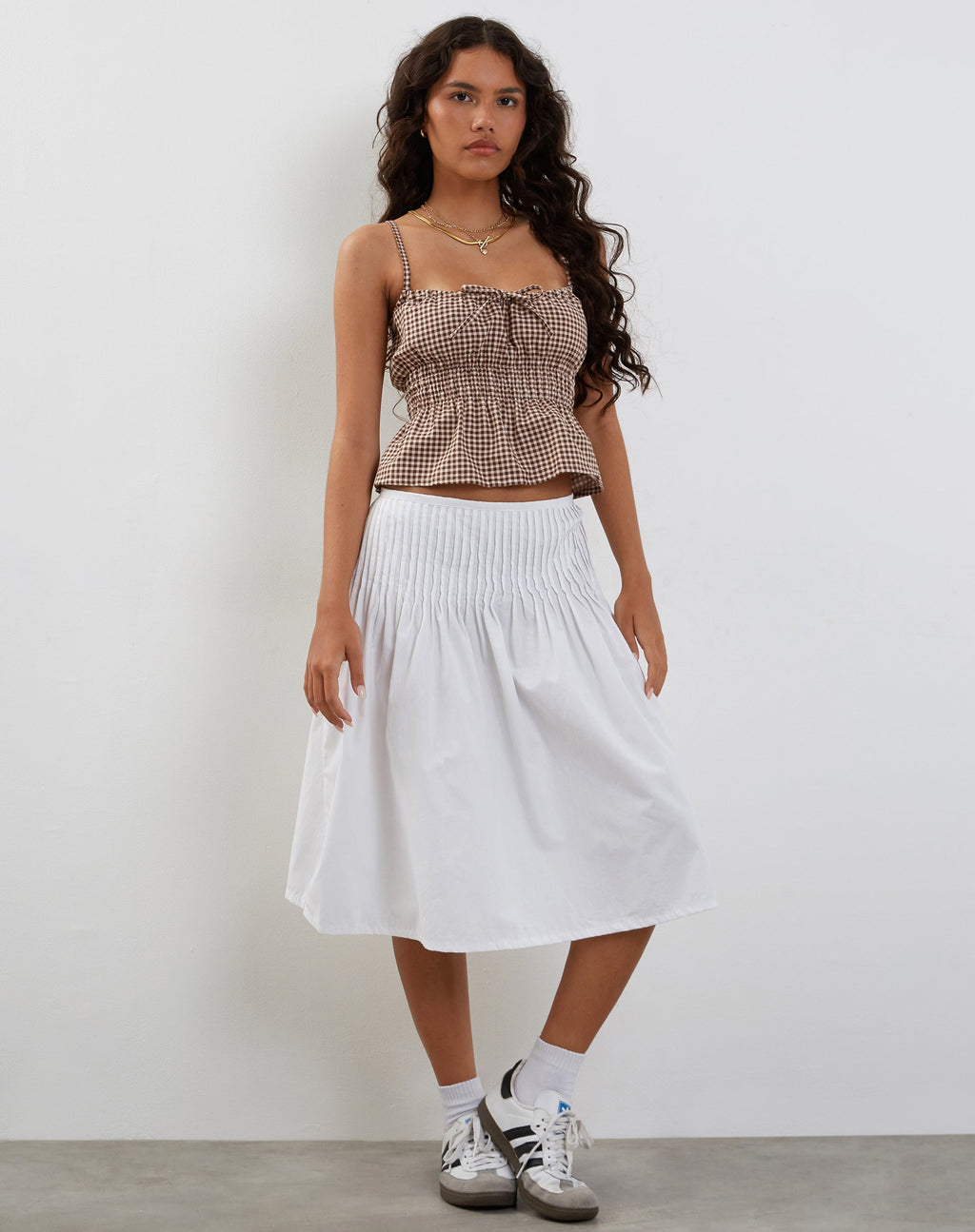 Camiseta de tirantes Lyncia en mini guinga