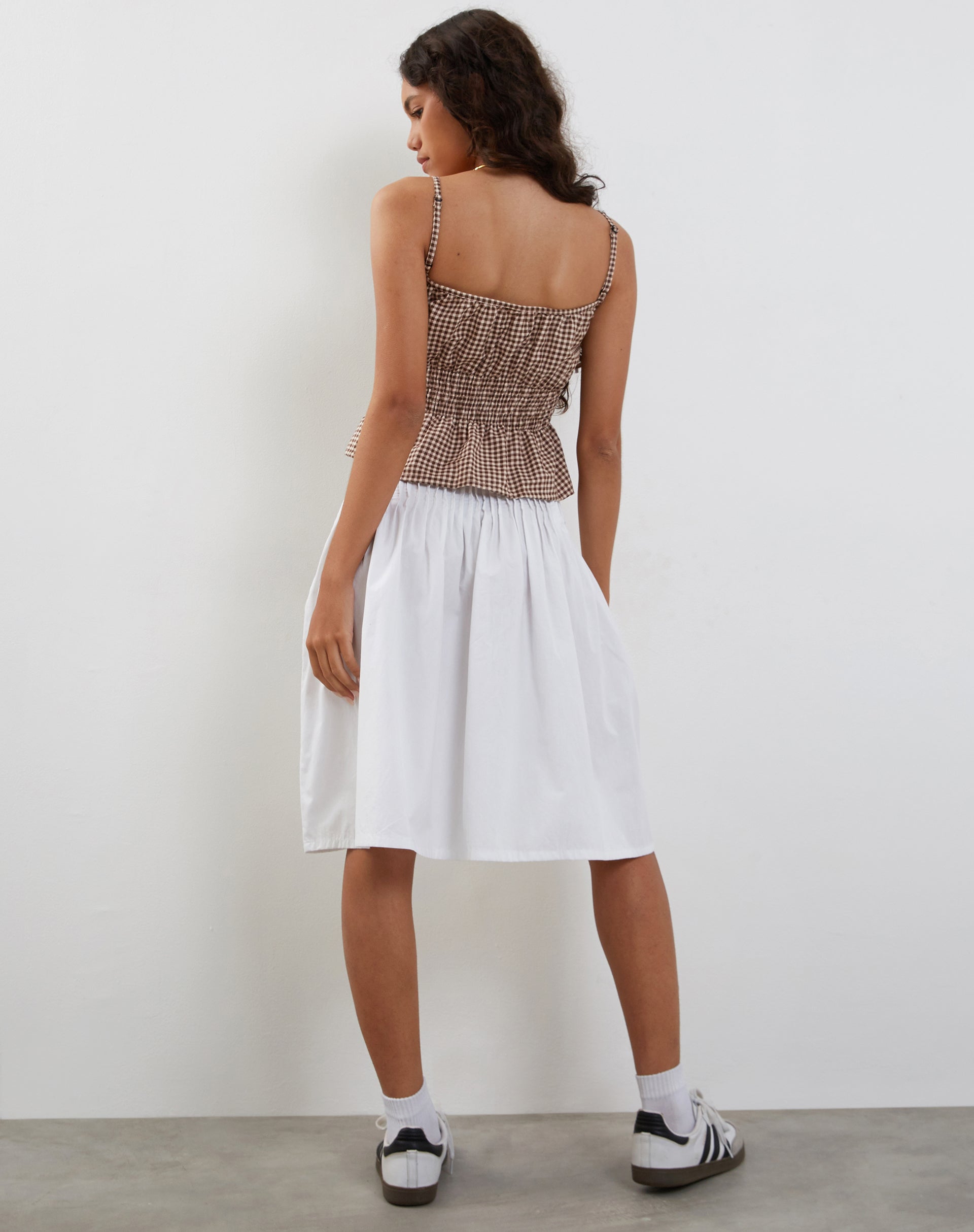 Imagen de Lyncia Tie Front Cami Top in Mini Gingham