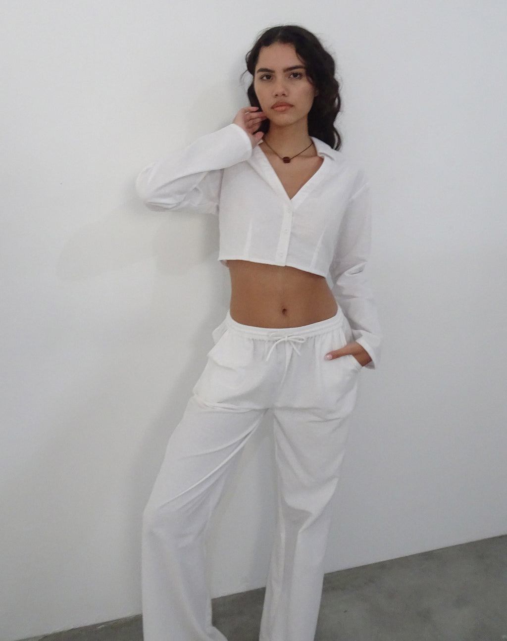 Camisa Lyse Super Cropped Blanca