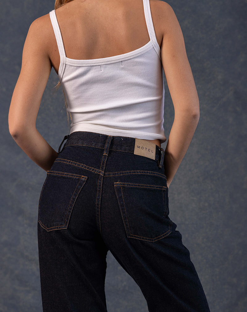 Imagen de Mid Rise Awkward Parallel Jeans en Indigo