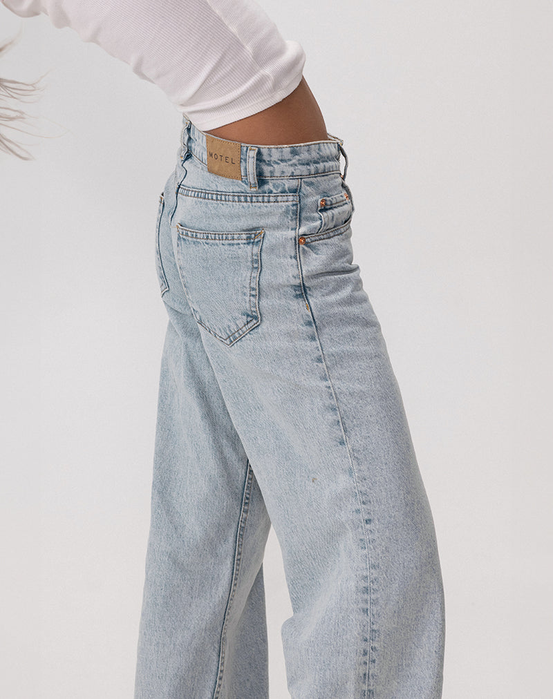 Imagen de Low Rise Parallel Jeans en lavado 80s Light Blue