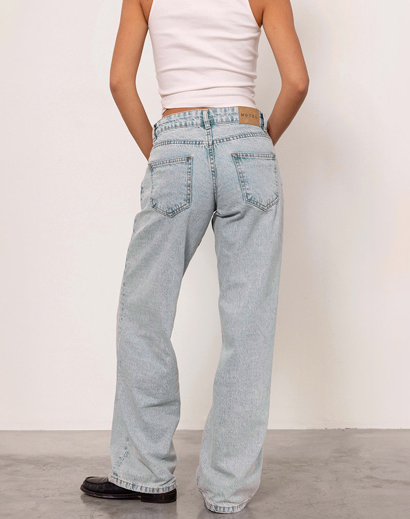 Imagen de Low Rise Parallel Jeans en lavado 80s Light Blue