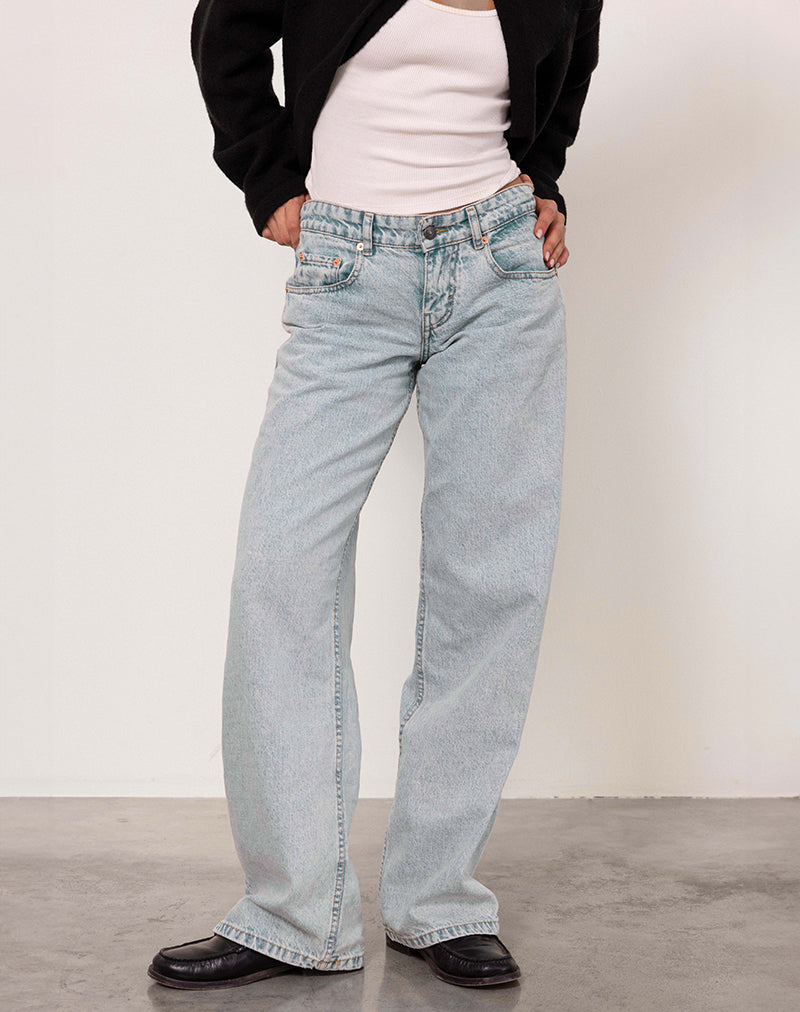 Imagen de Low Rise Parallel Jeans en lavado 80s Light Blue