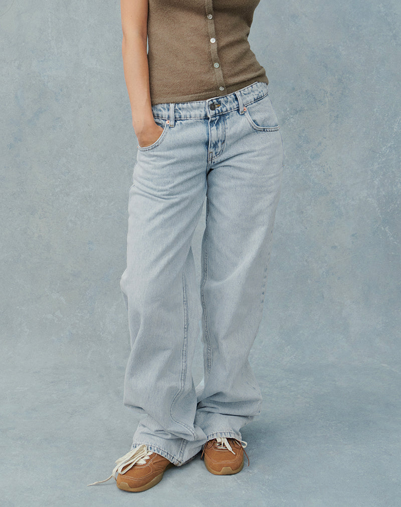 Imagen de Low Rise Parallel Jeans en lavado 80s Light Blue