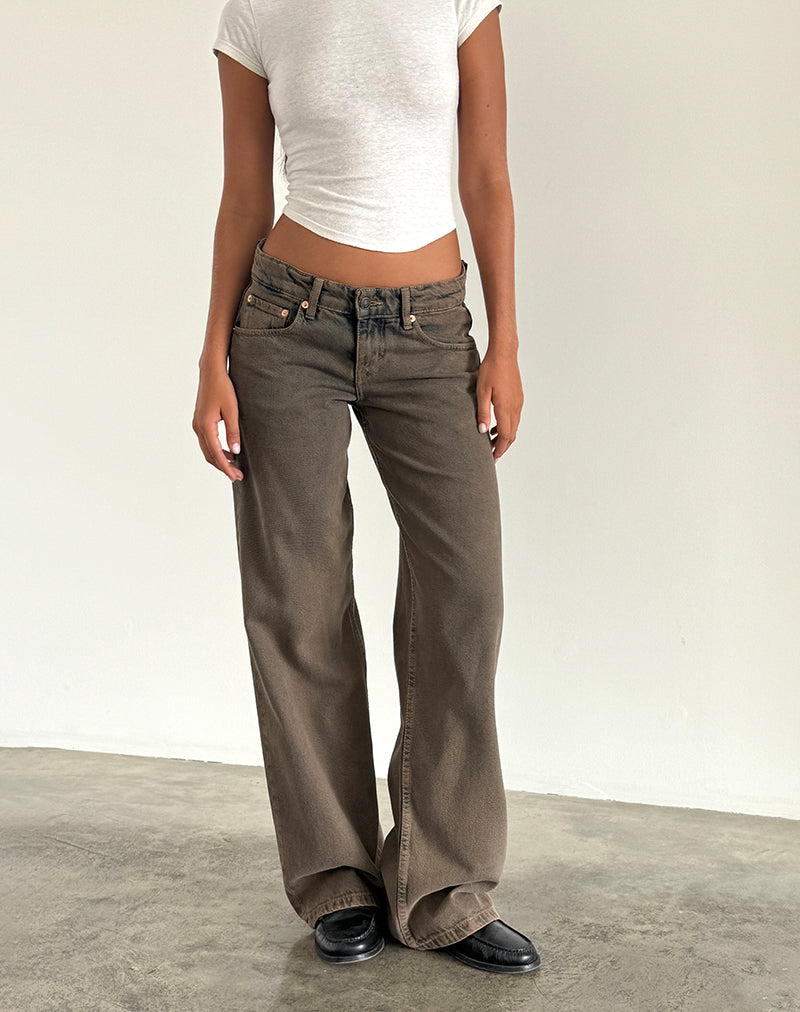 Imagen de Low Rise Parallel Jeans en Dark Sand