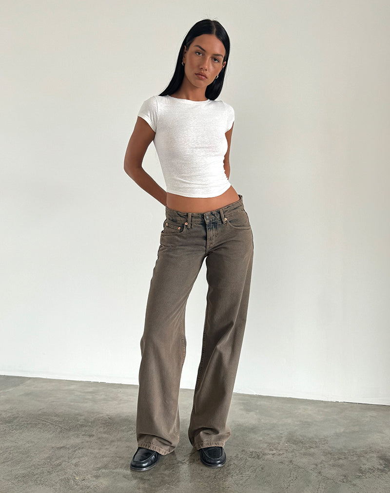 Imagen de Low Rise Parallel Jeans en Dark Sand