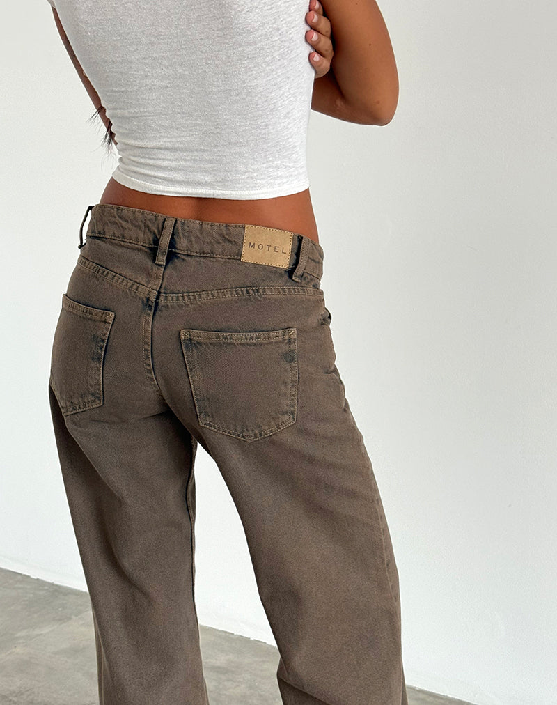 Imagen de Low Rise Parallel Jeans en Dark Sand