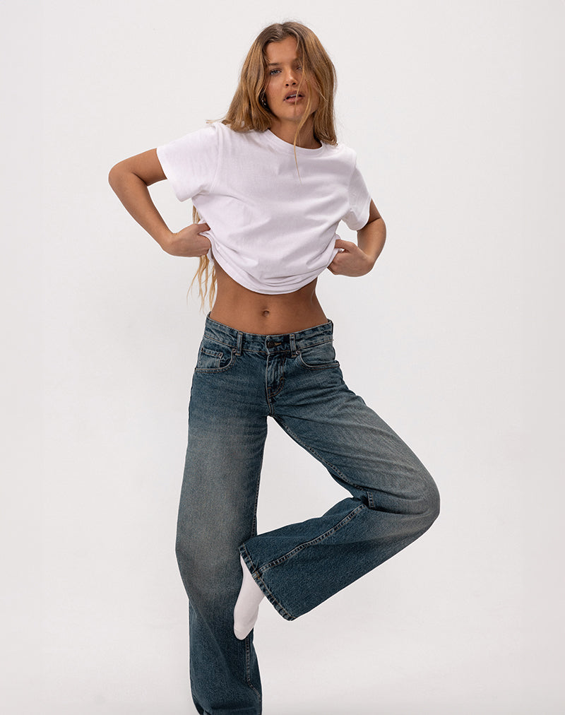 Imagen de Low Rise Parallel Jeans en azul acero