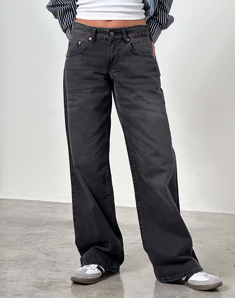 Imagen de Low Rise Parallel Jeans en negro vintage