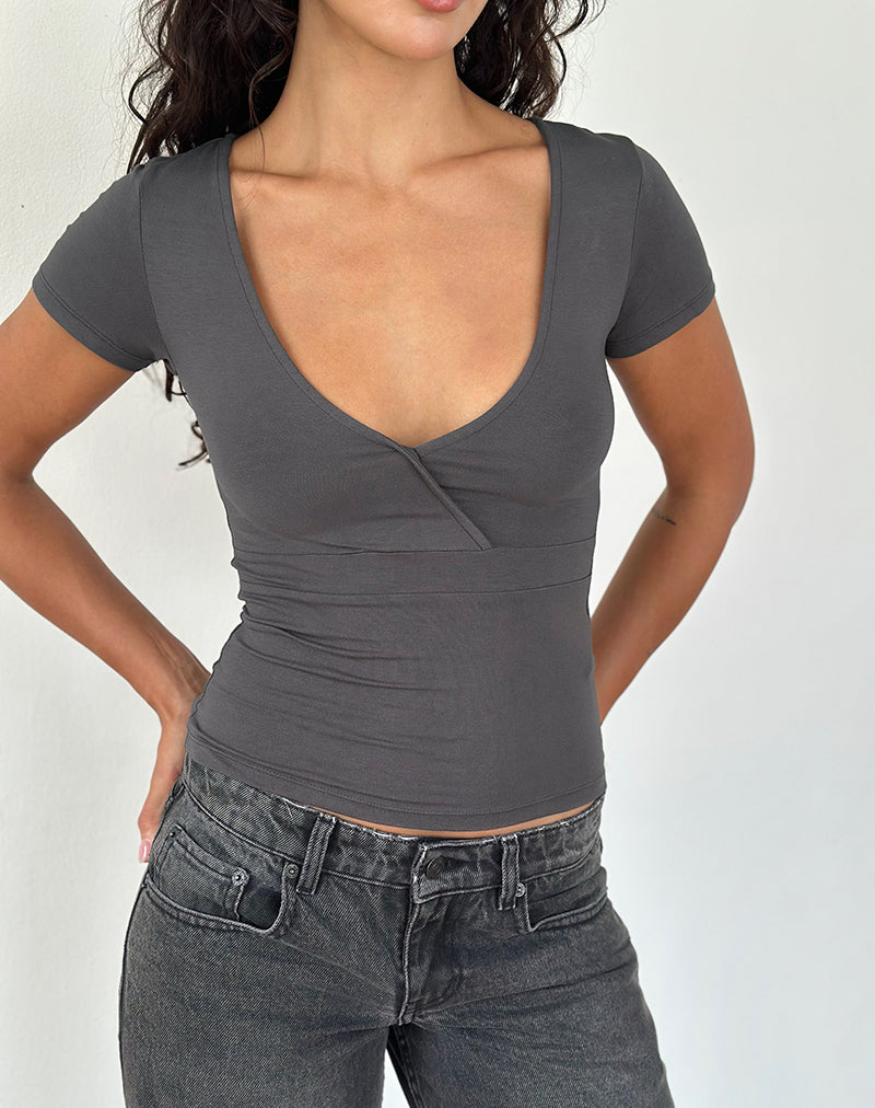 Top de tirantes Machiko en gris marengo