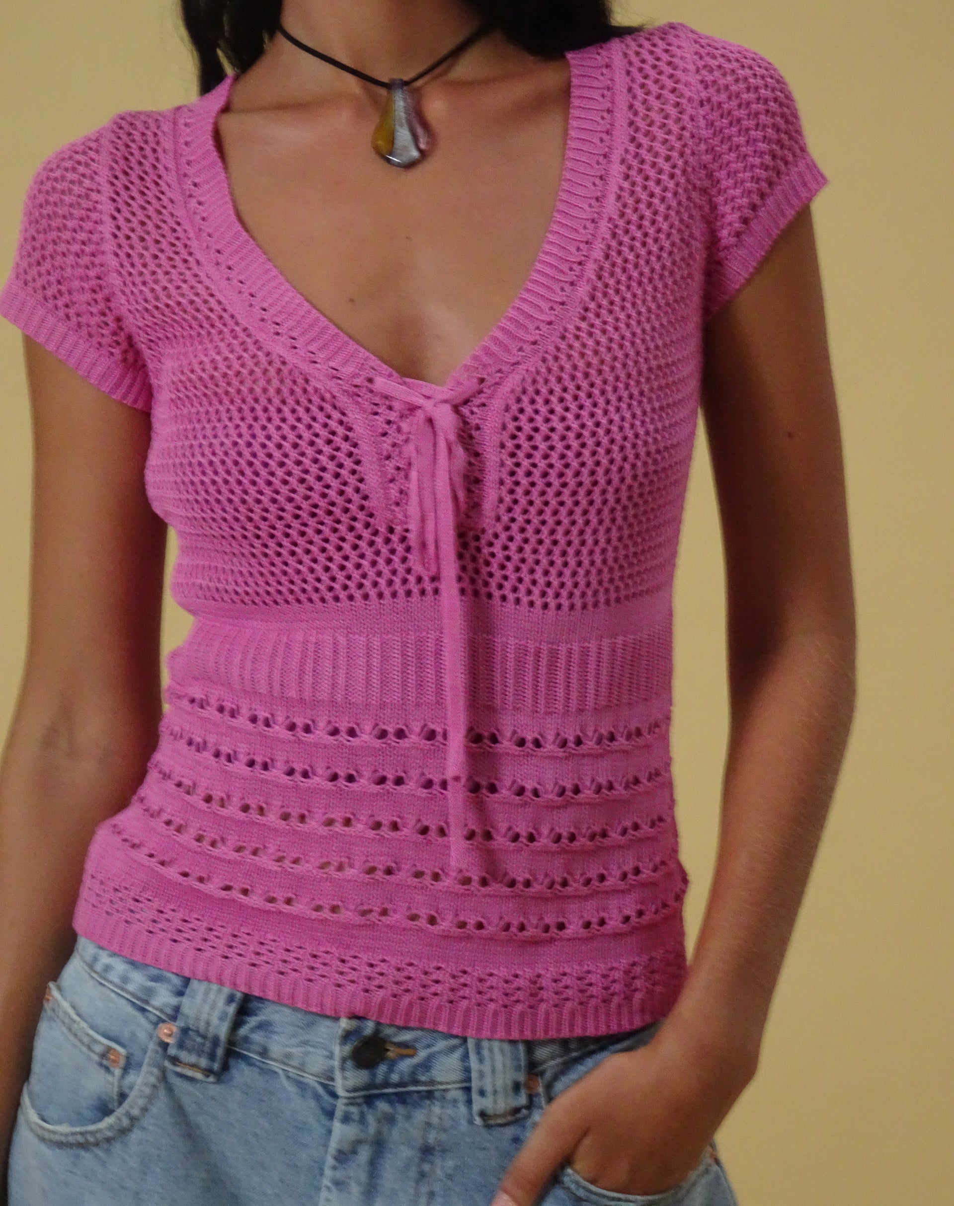 Imagen de Maika Top de punto en frambuesa