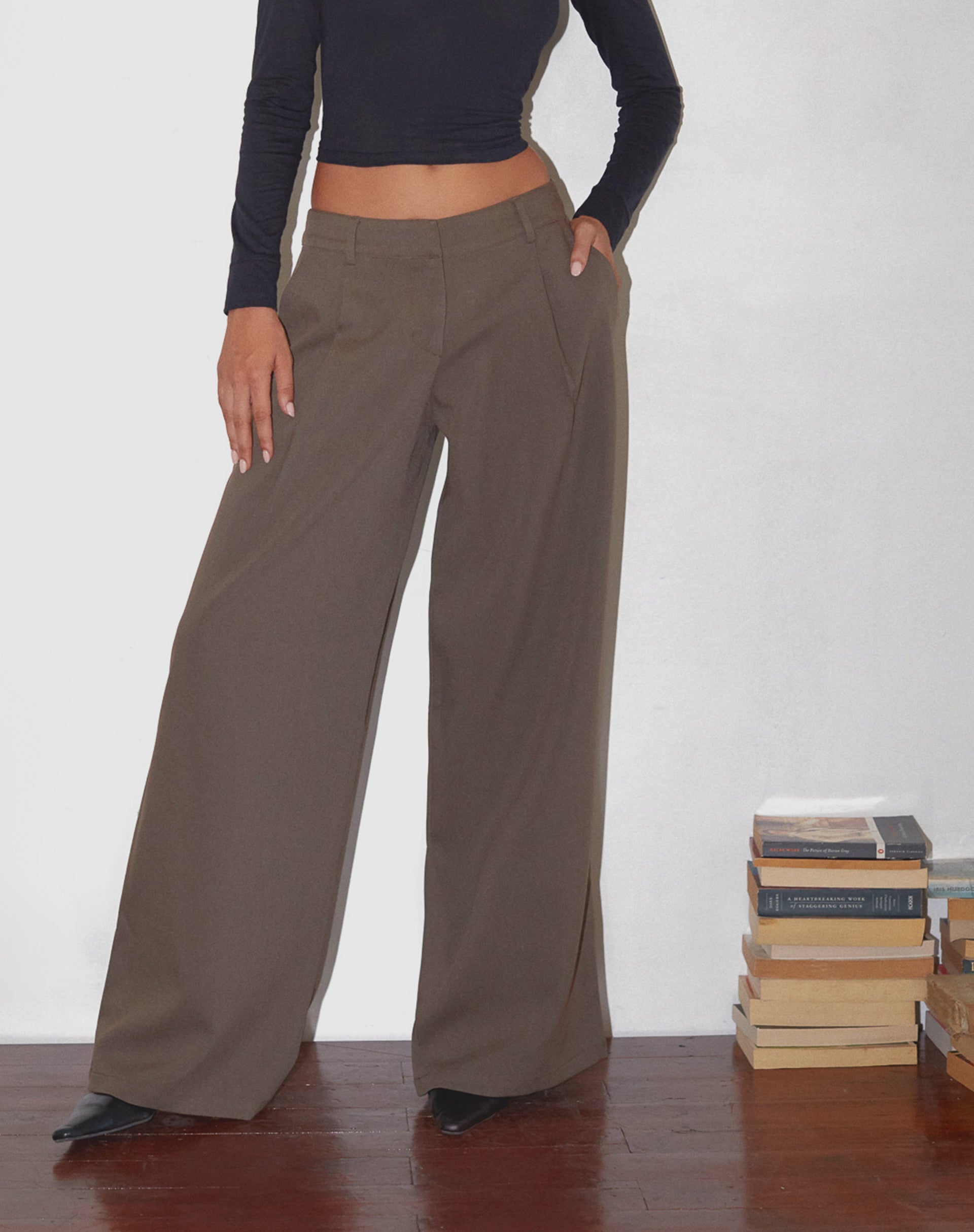 Imagen de Salisu Pantalón de pierna ancha en Tailoring Taupe