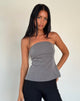 Imagen de Mairi Longline Bandeau Top en Carbón Sastrería