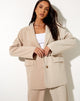 Imagen de Maiwa Blazer en contraste tostado y beige