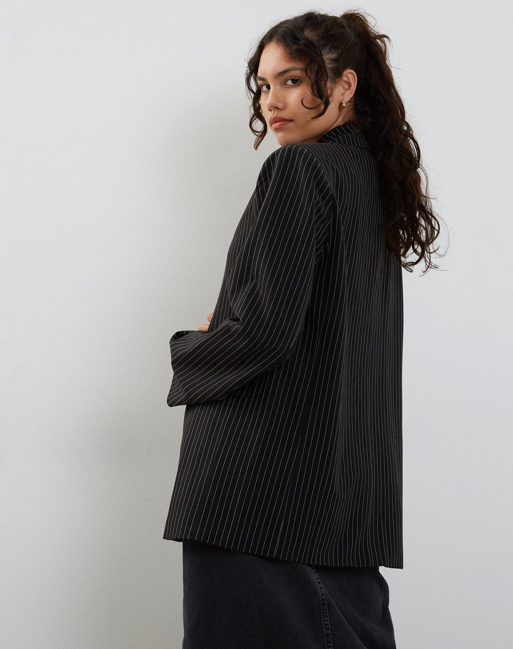 Maiwa Blazer a rayas negro