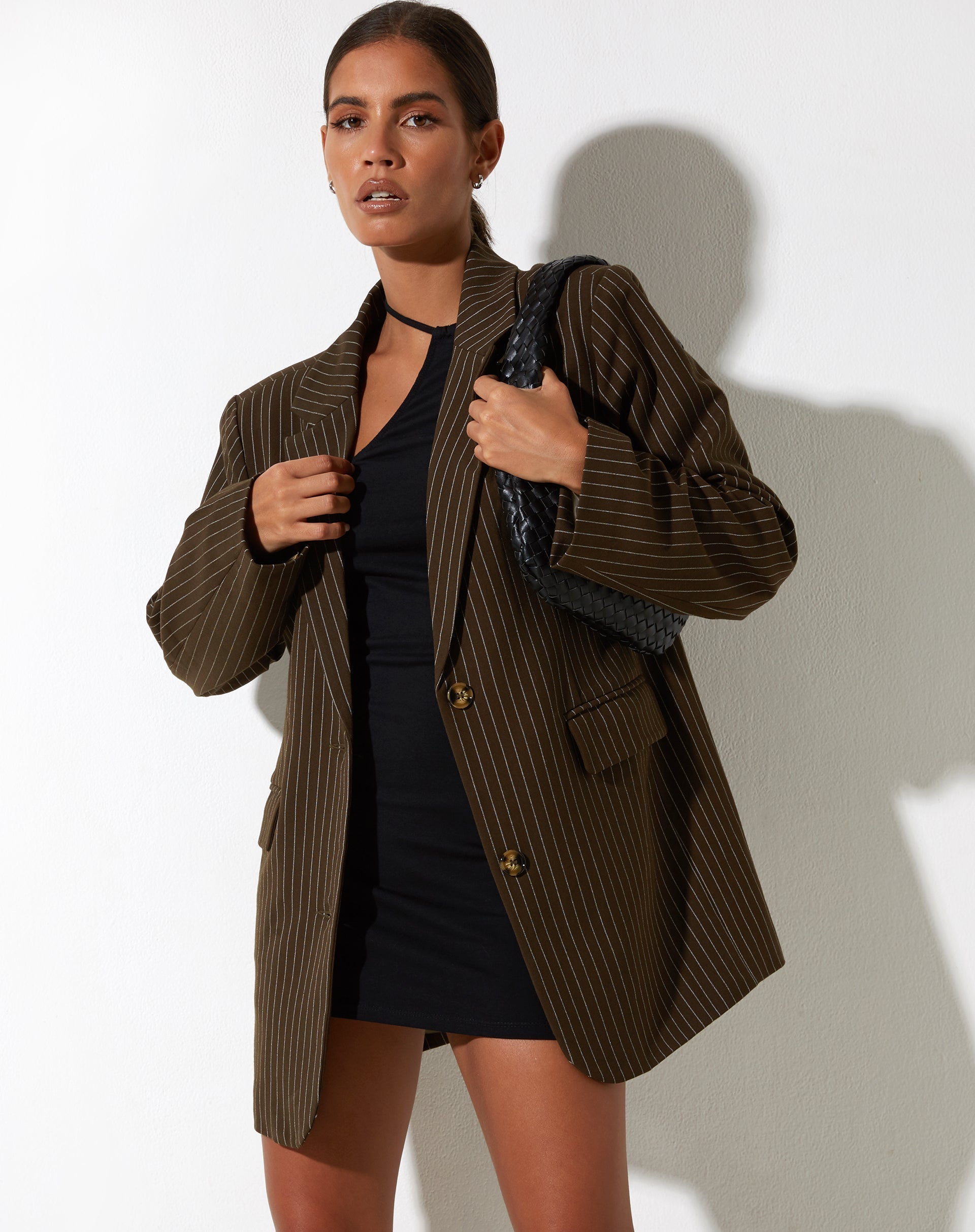 imagen de Maiwa Blazer en Pinstripe Marrón