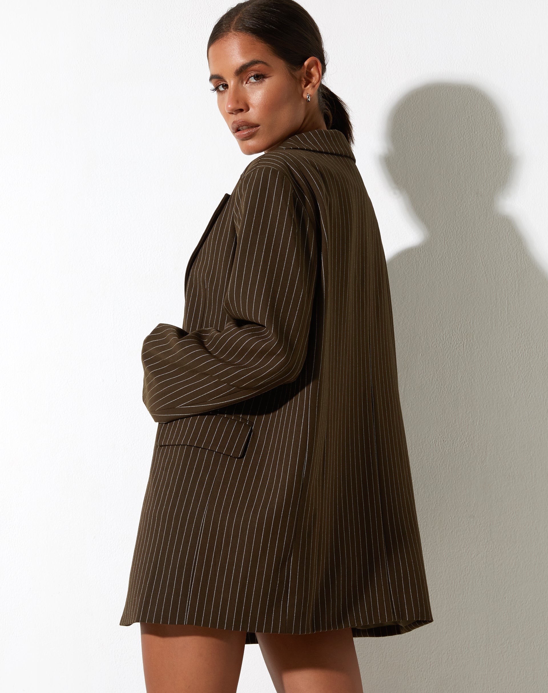 imagen de Maiwa Blazer en Pinstripe Marrón