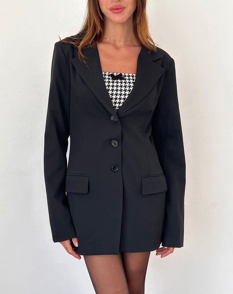 Imagen de Malana Slim Fit Blazer de sastrería Negro
