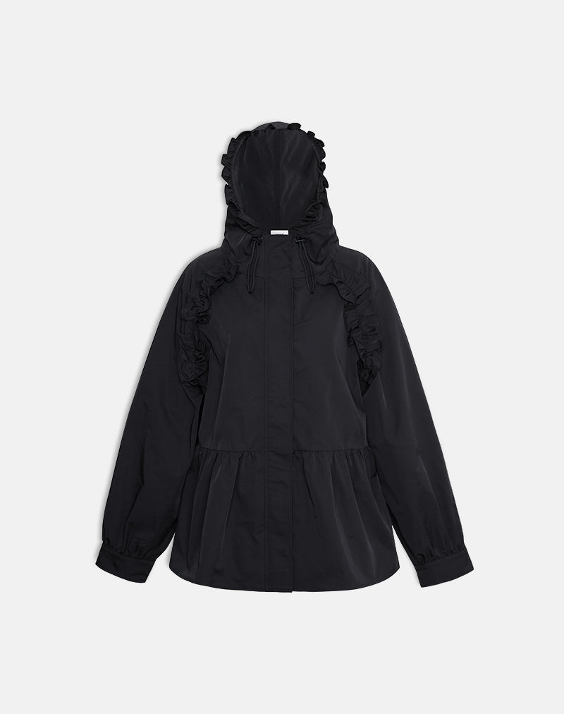 Imagen de la chaqueta Malcari Peplum de nailon en negro