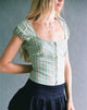 Imagen de Malsa Blusa con botones en cuadros verde azulado
