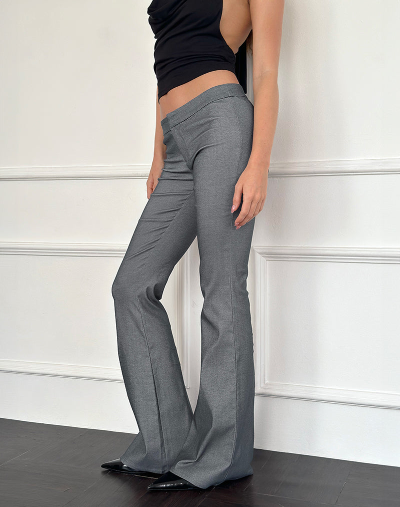 Pantalón acampanado Malvinas de sastrería gris