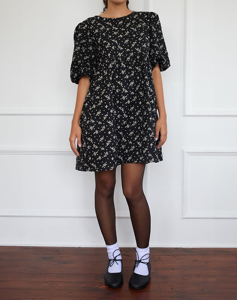 Imagen de Marate Vestido Midi en Tierra Floral Negro