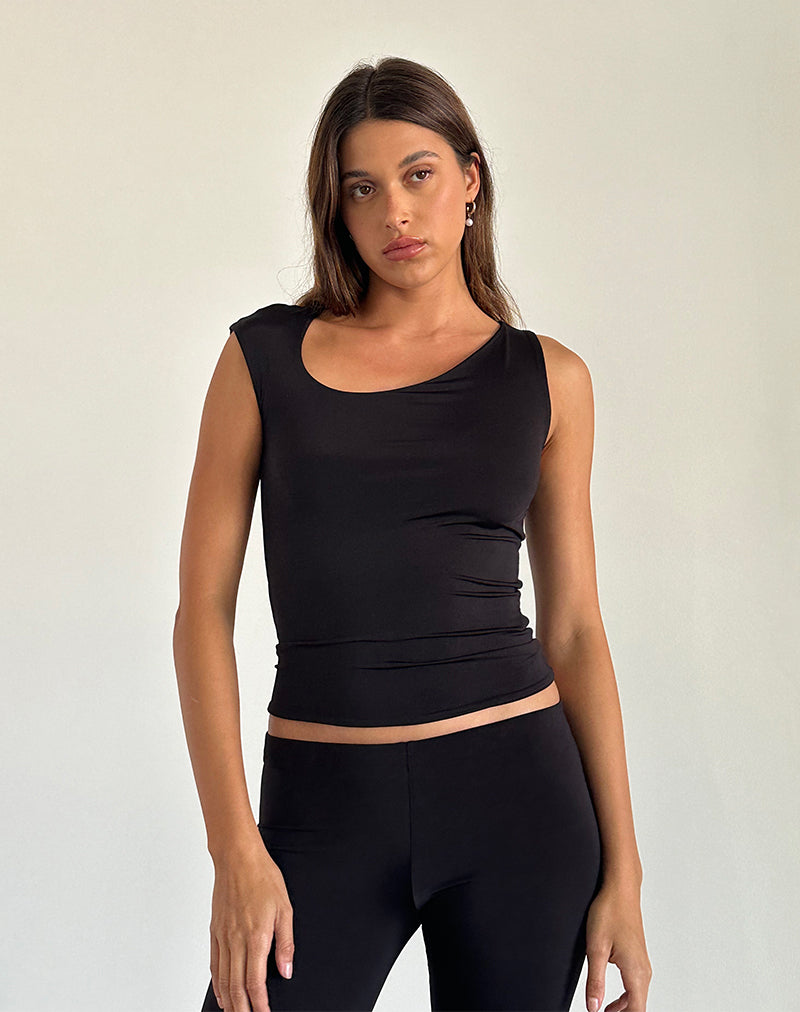 Imagen de Marcie Top asimétrico en Slinky Negro