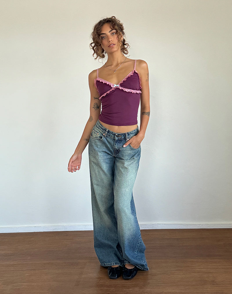 Top de tirantes Marjorie en Smooth Slinky Berry