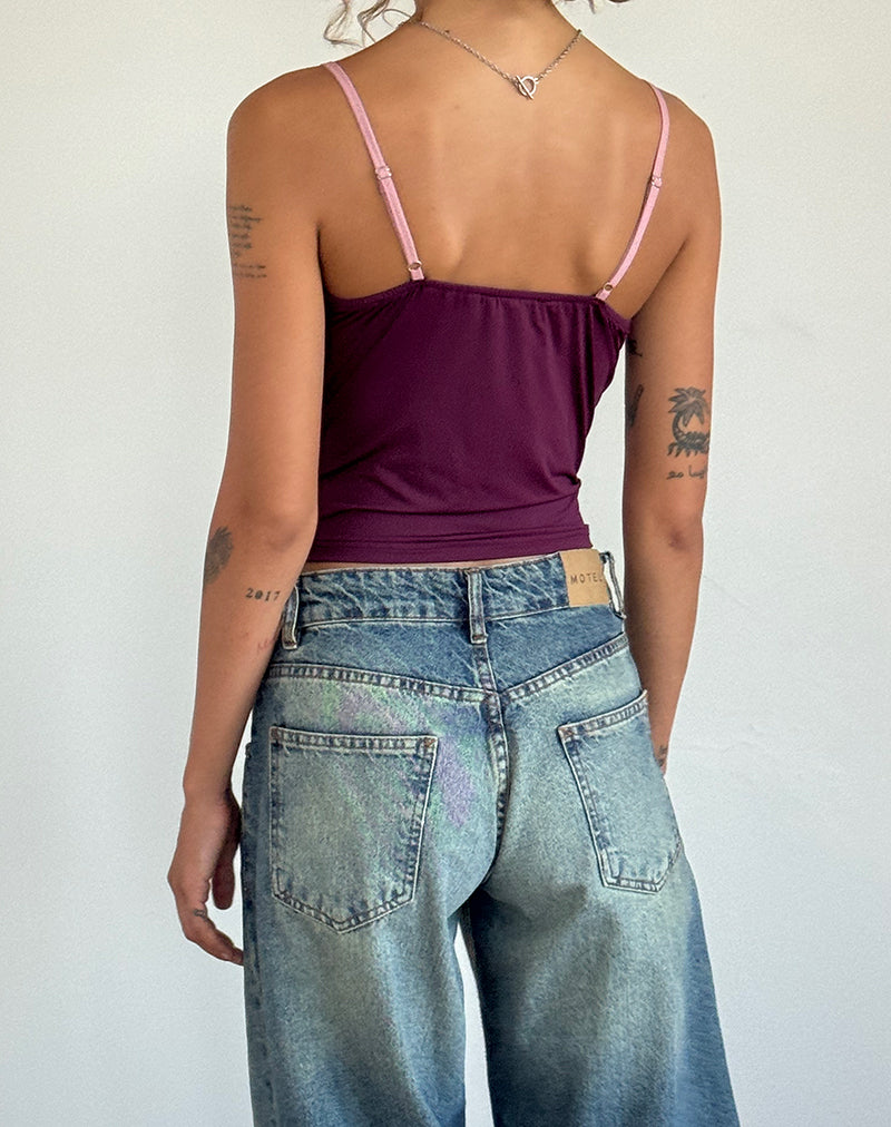 Top de tirantes Marjorie en Smooth Slinky Berry
