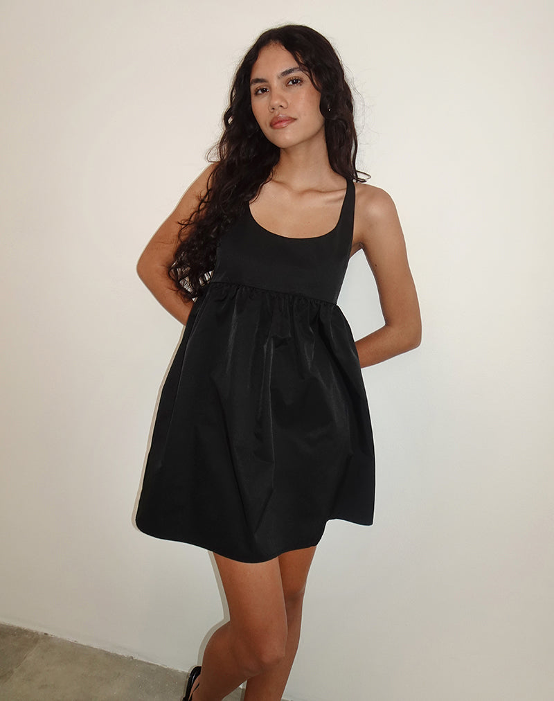 Mini Vestido Marona Negro
