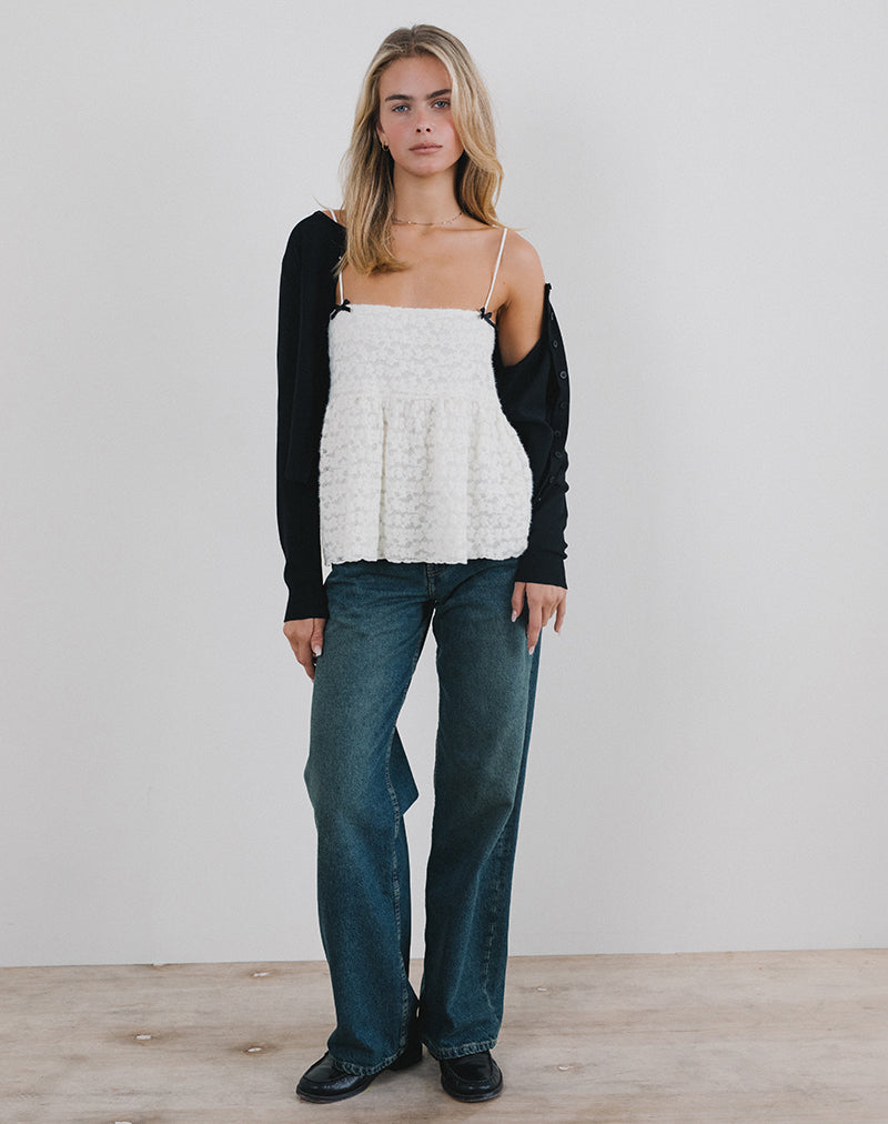 Imagen de Marreta Cami Top en encaje Dahlia Marfil