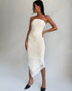 Imagen de Marve Bandeau Maxi Dress in Mesh Cream