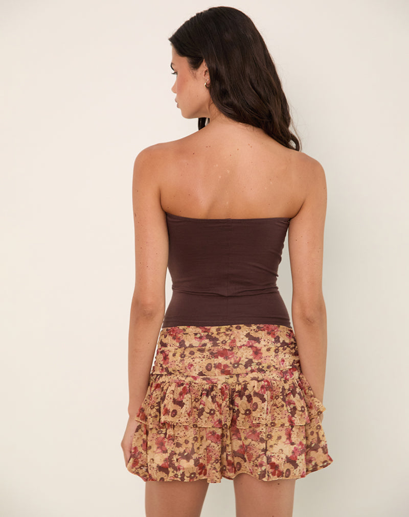 Imagen de Masama Minifalda con volantes en gasa Flor oxidada