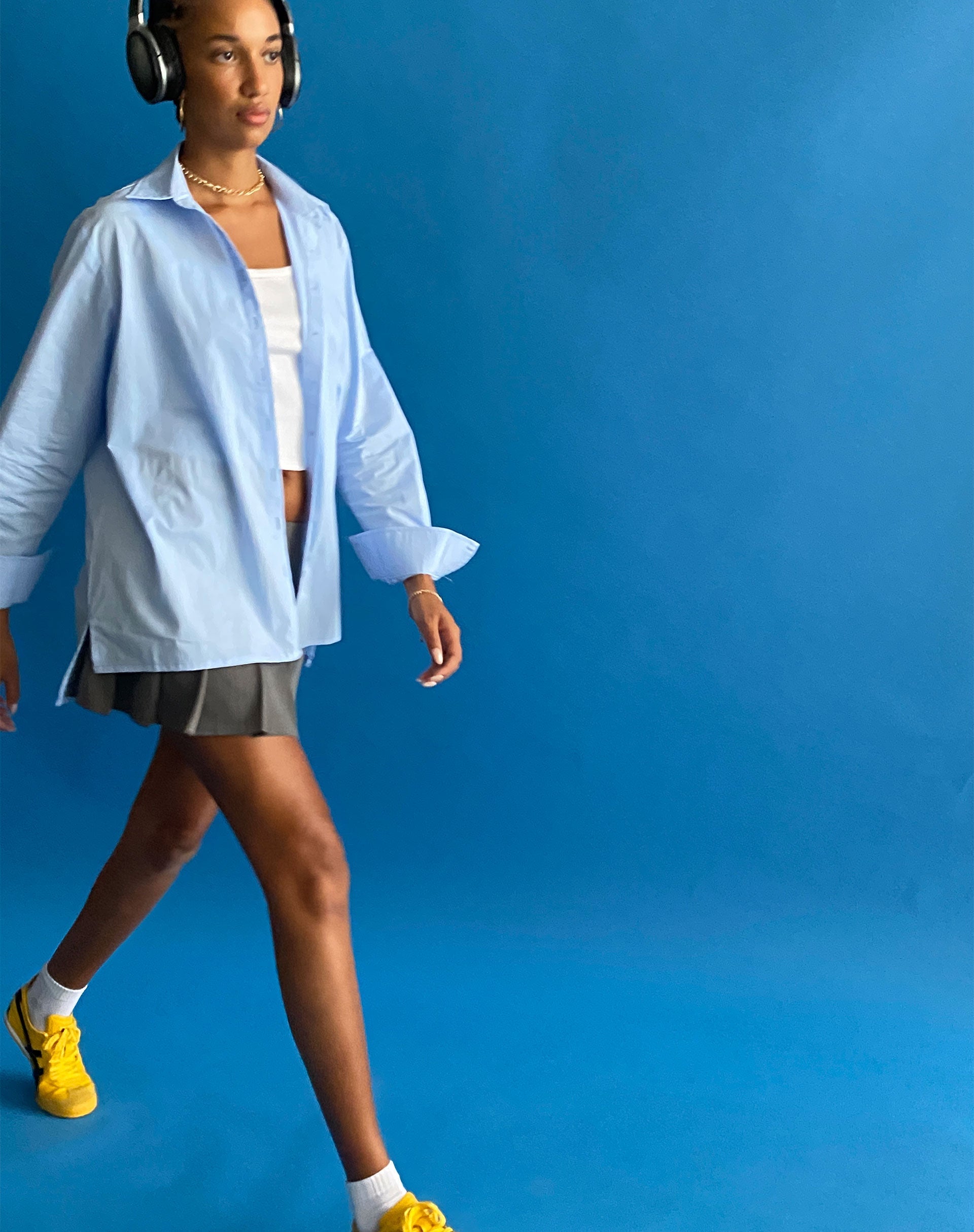 Imagen de Mavis Button Up Shirt in Poplin Sky Blue