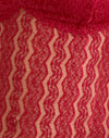 malla de encaje roja