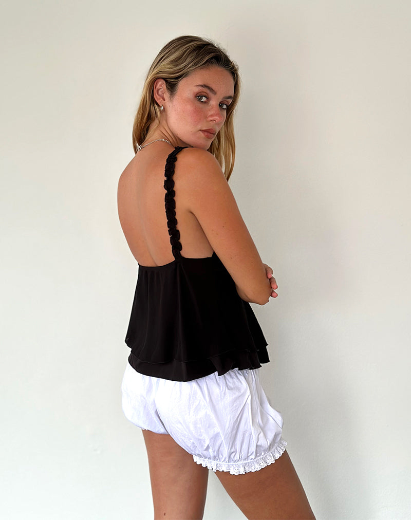 Imagen de Melinda Frill Edge Cami Top en Negro