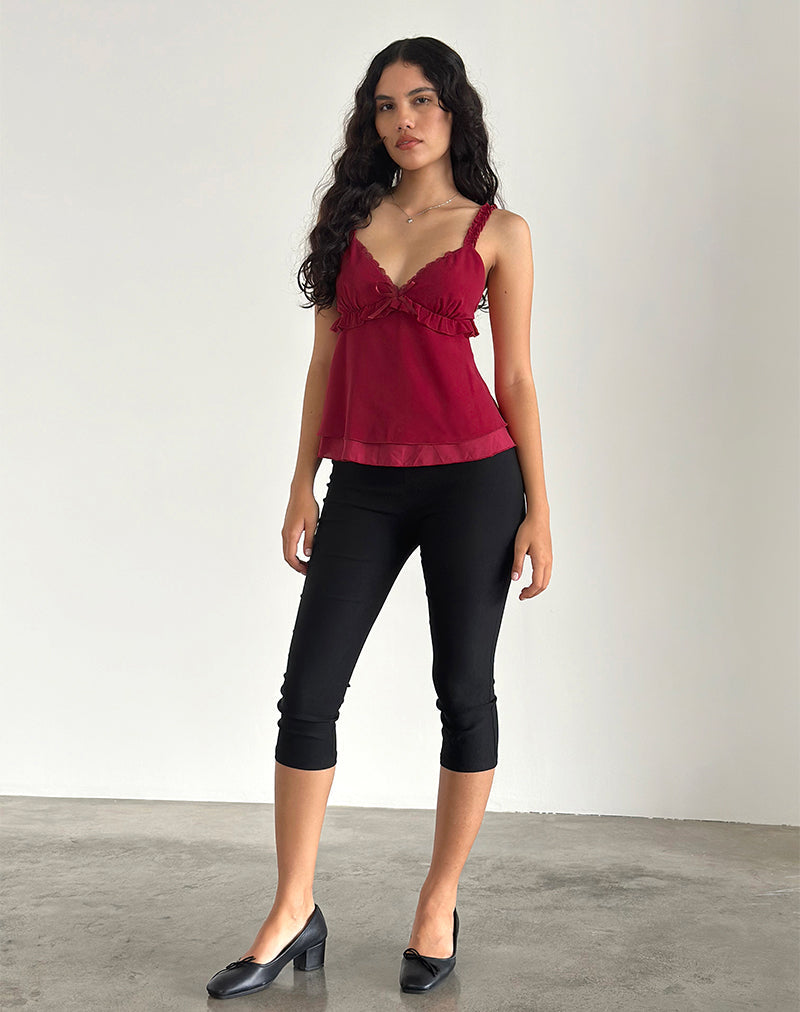 Imagen de Melinda Frill Cami Top in Chiffon Deep Red