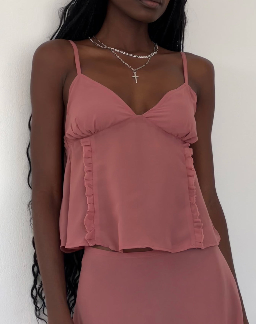 Melly Cami Top de gasa en Dessert Sand