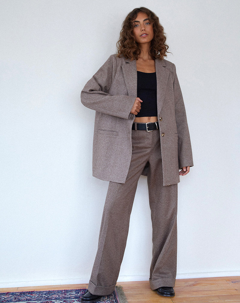 Imagen de Messeir Blazer de lana sintética en nogal