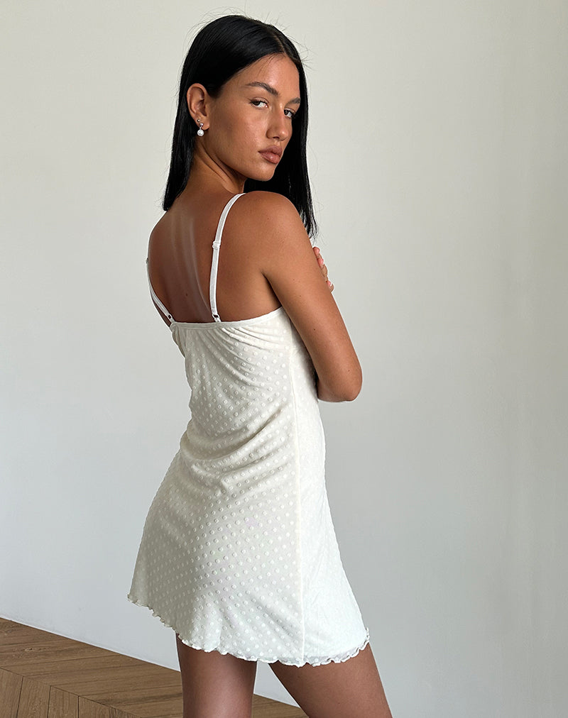 Imagen de Mevila Cami Mini Dress in Ivory Polka Flock
