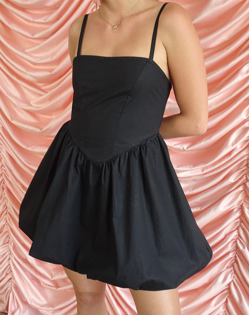 Minivestido Micala Puffball en negro