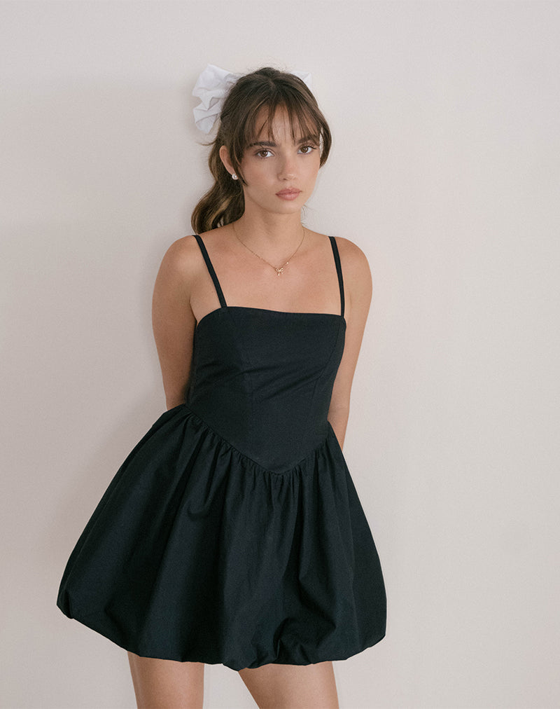 Minivestido Micala Puffball en negro