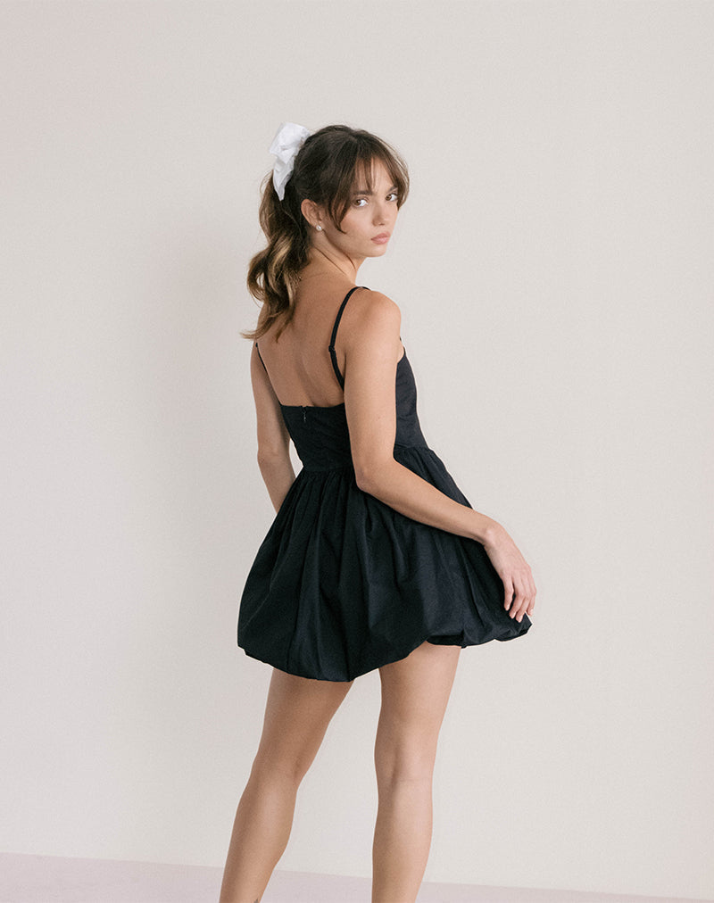 imagen de Micala Pufball Mini Dress in Black