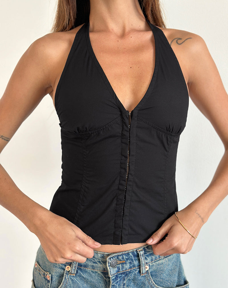Imagen de Miken Halterneck Vest Top en Negro
