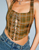 Imagen de Milton Corset Top en Tartán Verde Marrón